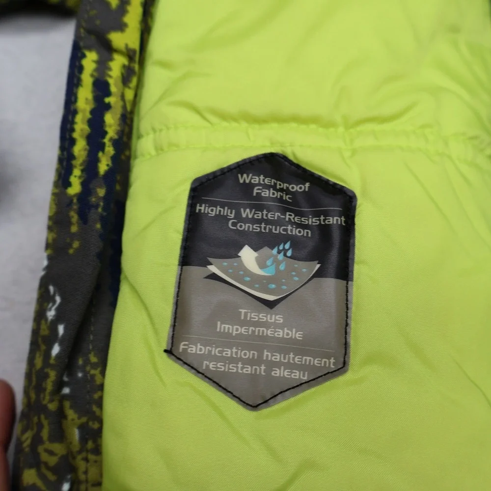 Columbia Jacket‎ Boys 14/16 Green Plaid Waterproof Insulated Hooded Ski Parka